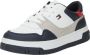 Tommy Hilfiger Kleurblok PU Leren Sneakers Multicolor Dames - Thumbnail 3