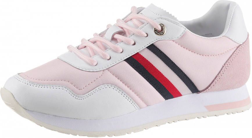 Tommy Hilfiger Sneaker van leer en textiel - Schoenen.nl