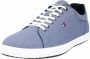 Tommy Hilfiger Blauwe Essential Chambray Vulc Lage Sneakers - Thumbnail 4