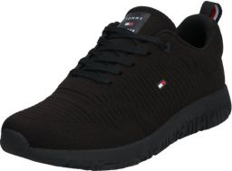 Tommy Hilfiger Sneakers CORPORATE KNIT RIB RUNNER vrijetijdsschoen lage schoen veterschoen met zijlogo-vlag