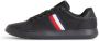 Tommy Hilfiger Corporate Leather Cup Stripes Heren Sneakers Schoenen Zwart FM0FM04732BDS - Thumbnail 2