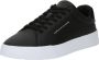 Tommy Hilfiger Court sneaker van leer met suède details en logo - Thumbnail 4