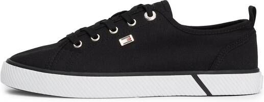 Tommy Hilfiger Plateausneakers VULC CANVAS SNEAKER vrijetijdsschoen lage schoen veterschoen met praktische aantrek-lus - Foto 3