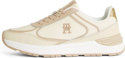 Tommy Hilfiger Sneakers met sleehak CASUAL FASHION RUNNER LTHR vrijetijdsschoen lage schoen veterschoen met contrast bies