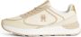 Tommy Hilfiger Sneakers met sleehak CASUAL FASHION RUNNER LTHR vrijetijdsschoen lage schoen veterschoen met contrast bies - Thumbnail 1