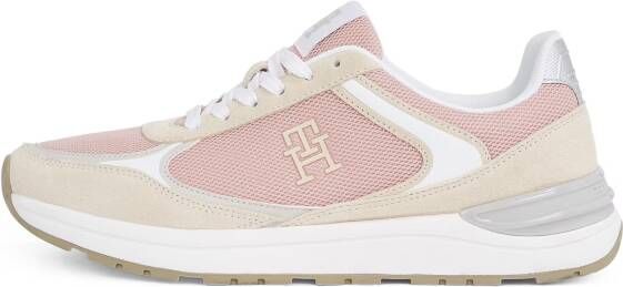 Tommy Hilfiger Sneakers met sleehak CASUAL FASHION RUNNER MIX vrijetijdsschoen lage schoen veterschoen in contrast-look - Foto 3