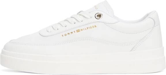 Tommy Hilfiger Plateausneakers MODERN COURT SNEAKER LTHR vrijetijdsschoen lage schoen veterschoen met contrasterend logo - Foto 7