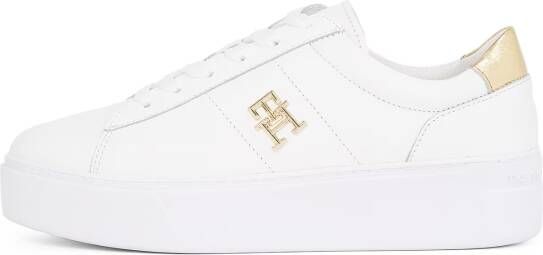 Tommy Hilfiger Plateausneakers PLATFORM COURT SNEAKER METALLICS vrijetijdsschoen halfhoge schoen veterschoen met th-logo - Foto 5