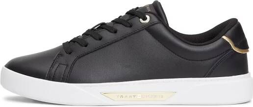 Tommy Hilfiger Plateausneakers CHIC HW COURT SNEAKER met goudkleurige details vrijetijdsschoen lage schoen veterschoen - Foto 3