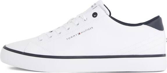 Tommy Hilfiger Sneakers TH HI VULC CORE LOW LEATHER ESS vrijetijdsschoen lage schoen veterschoen met sierstiksels op de hiel - Foto 8