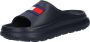 Tommy Hilfiger Platte PVC Logo Muilezel Schoenen Blue Dames - Thumbnail 5