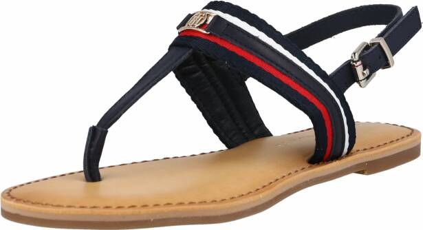 Tommy Hilfiger NU 21% KORTING Sandalen CORPORATE WEBBING FLAT SANDAL met teenbandje - Foto 4