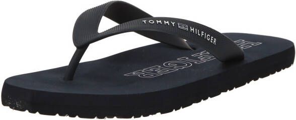 Tommy Hilfiger Teenslippers RUBBER HILFIGER BEACH SANDAL zomerschoen slippers poolslides zwemschip met logo-opschrift - Foto 3