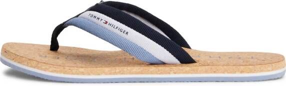 Tommy Hilfiger Teenslippers met voetbed van kurk
