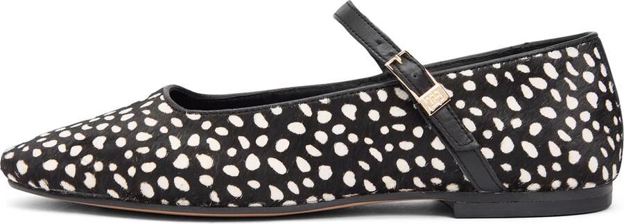 TOMMY HILFIGER Ballerina met riempjes zwart wit