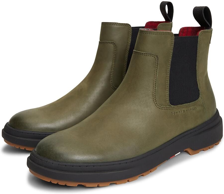 TOMMY HILFIGER Chelsea boots kaki - Foto 4