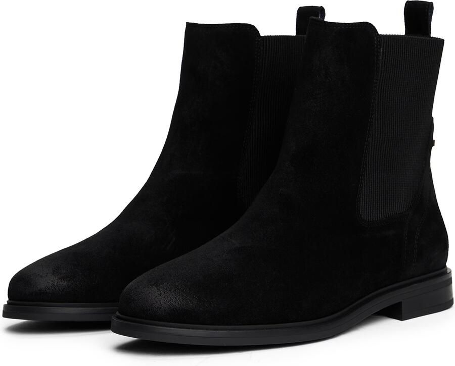 Tommy Hilfiger Chelsea-boots FLAG SUEDE CHELSEA BOOT enkellaarsjes zakelijke schoen met hardcover vlag op de hiel - Foto 4