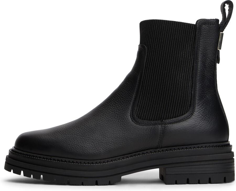 Tommy Hilfiger Winterlaarzen TH PLAQUE PEBBLE CHELSEA WARM chelseaboots instaplaarzen enkellaars met praktische aantreklus