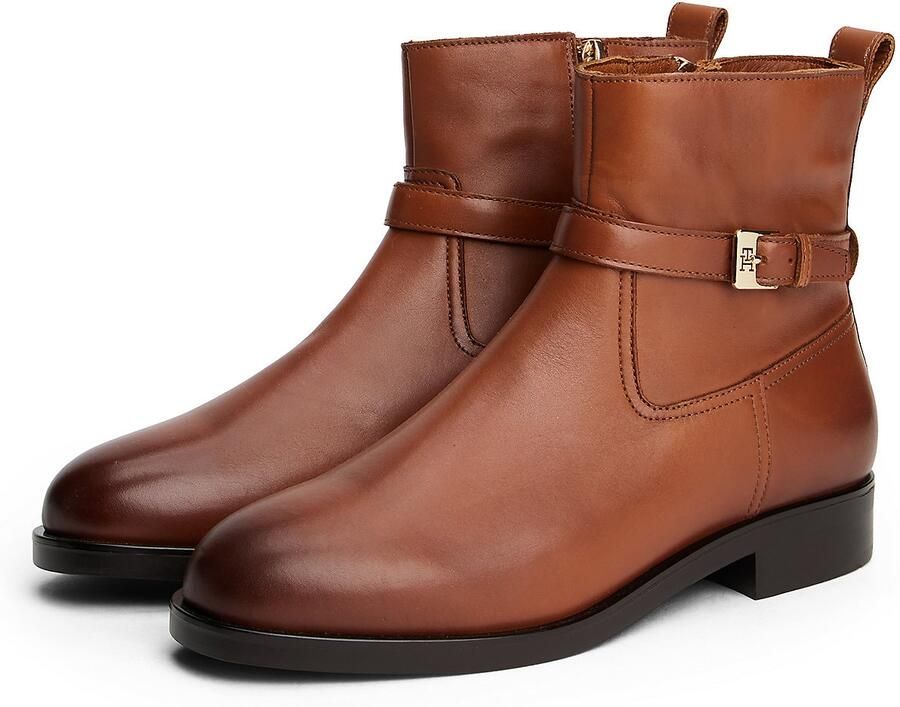 TOMMY HILFIGER Enkellaarsje cognac - Foto 3