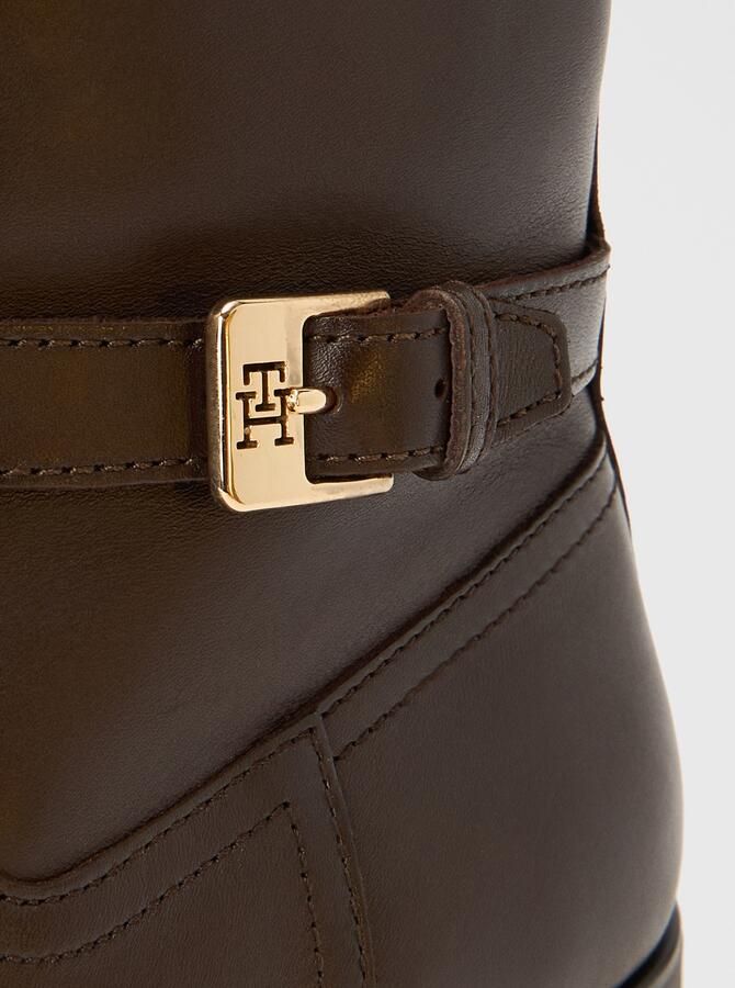 Tommy Hilfiger Laarsjes TH BUCKLE RIDING LEATHER BOOTIE blokhak enkellaarsjes zakelijke schoen met siersluiting - Foto 5