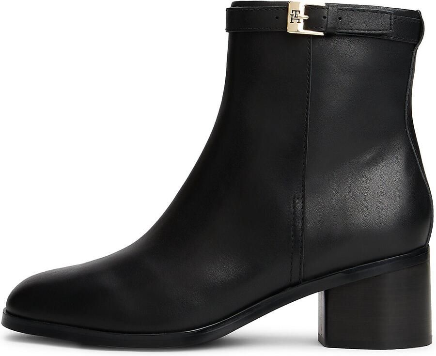 Tommy Hilfiger Laarsjes TH BUCKLE RIDING MID HEEL BOOTIE blokhak business schoen in smalle vorm - Foto 2