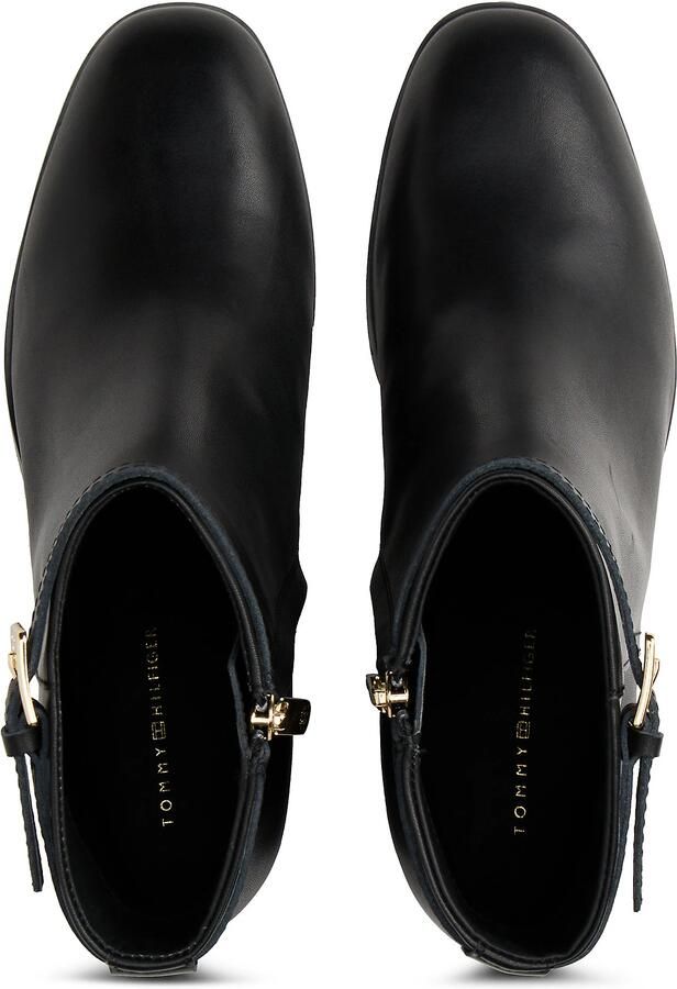 Tommy Hilfiger Laarsjes TH BUCKLE RIDING MID HEEL BOOTIE blokhak business schoen in smalle vorm - Foto 4