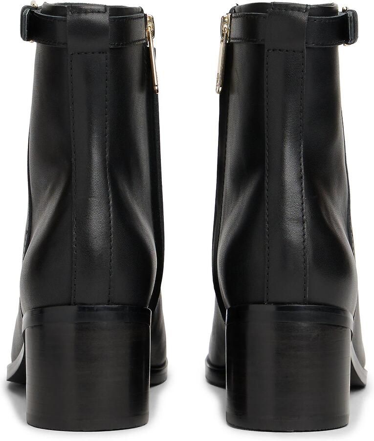 Tommy Hilfiger Laarsjes TH BUCKLE RIDING MID HEEL BOOTIE blokhak business schoen in smalle vorm - Foto 3