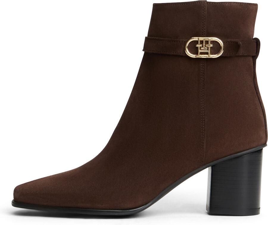 TOMMY HILFIGER Enkellaarsjes chocoladebruin