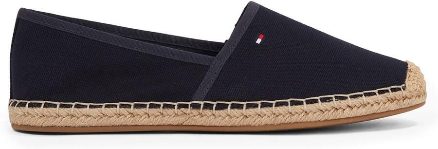 Tommy Hilfiger Espadrilles FLAG CANVAS ESPADRILLE slippers flats comfortabele schoen met bamboe bekleding en decoratieve naden