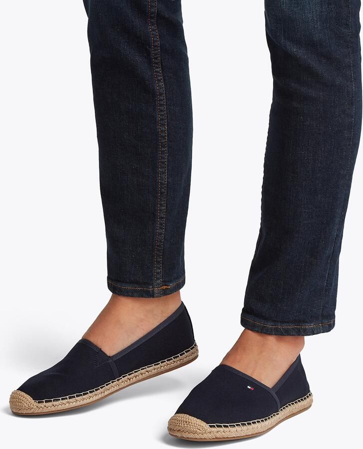Tommy Hilfiger Espadrilles FLAG CANVAS ESPADRILLE slippers flats comfortabele schoen met bamboe bekleding en decoratieve naden - Foto 5