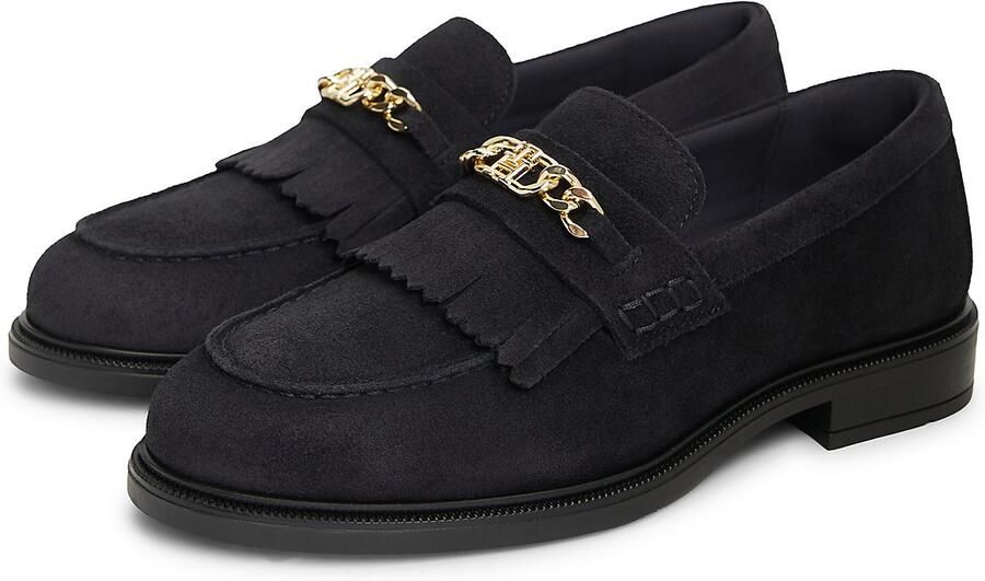TOMMY HILFIGER Blauwe Loafers Th Chain Fringe Suede Loafer - Foto 11