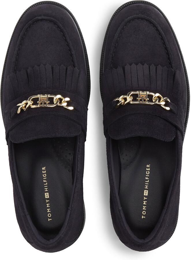 TOMMY HILFIGER Blauwe Loafers Th Chain Fringe Suede Loafer - Foto 9