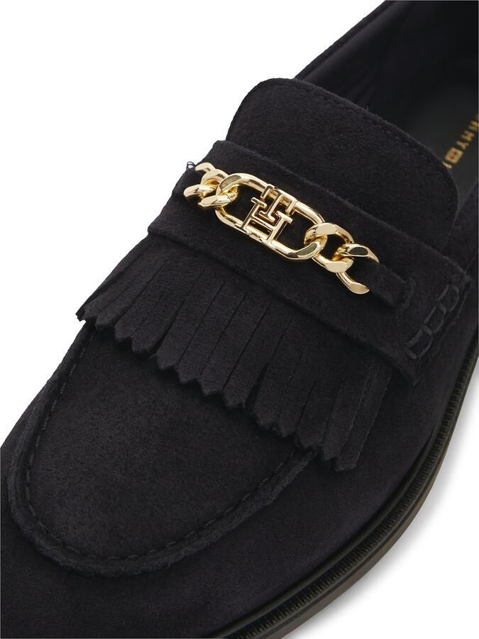 TOMMY HILFIGER Blauwe Loafers Th Chain Fringe Suede Loafer - Foto 8