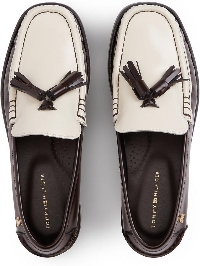 TOMMY HILFIGER Instappers 'New York' kastanjebruin wit - Foto 3