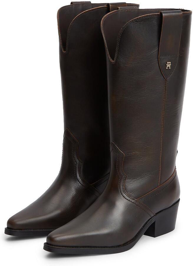 Tommy Hilfiger western leren cowboy boots zwart - Foto 7