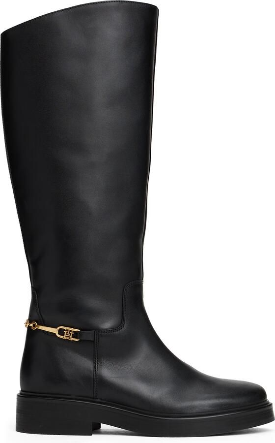 TOMMY HILFIGER Zwarte Laarzen Th Horsebit Riding Long Boot - Foto 6