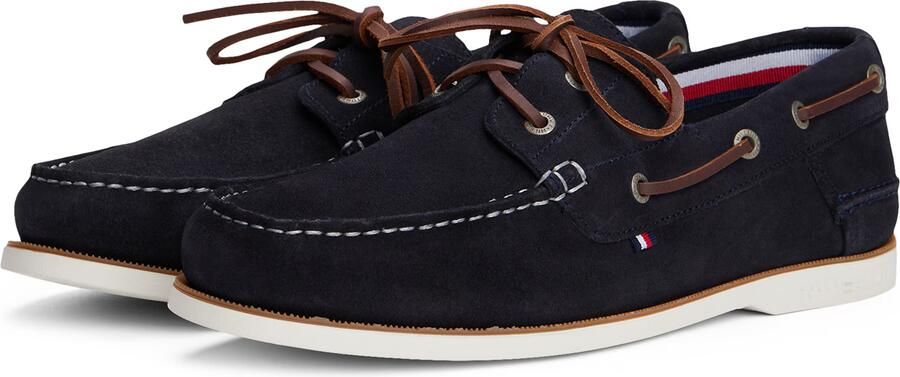 Tommy Hilfiger Bootschoenen TH BOAT SHOE CORE SUEDE casual schoen vrijetijdsschoen veterschoen met banddoorvoeren - Foto 9