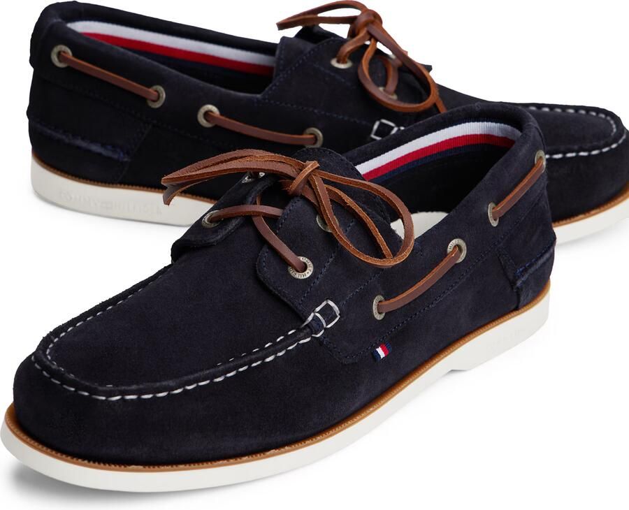 Tommy Hilfiger Bootschoenen TH BOAT SHOE CORE SUEDE casual schoen vrijetijdsschoen veterschoen met banddoorvoeren - Foto 6