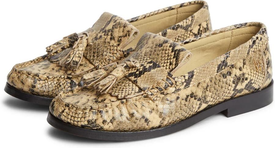 TOMMY HILFIGER Mocassins 'Snake Print Tassel' beige zwart - Foto 3