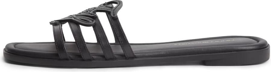 TOMMY HILFIGER Muiltjes 'Logo Strap' zwart