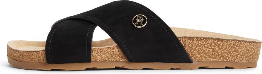 TOMMY HILFIGER Muiltjes 'Strap Cork' zwart