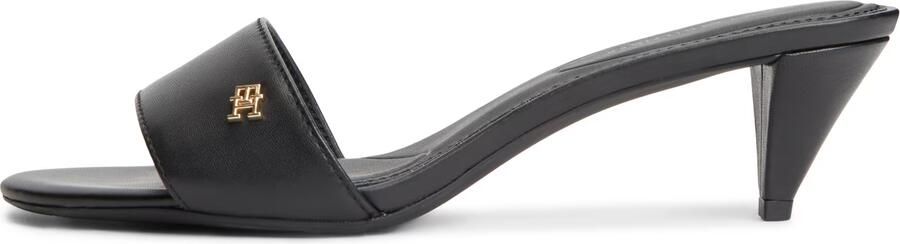TOMMY HILFIGER Muiltjes 'TH Monogram Heeled' zwart