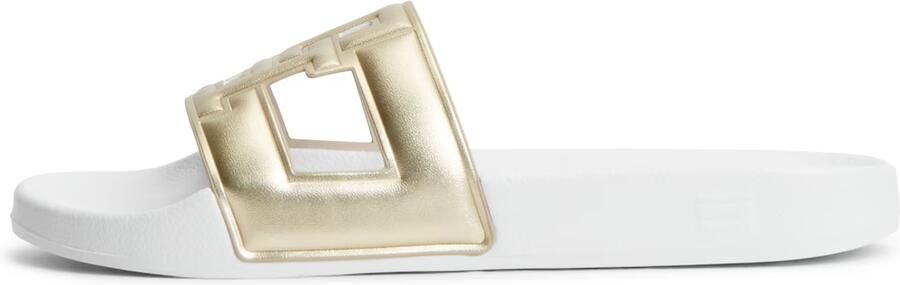 TOMMY HILFIGER Muiltjes 'TH Monogram Strap Pool' goud