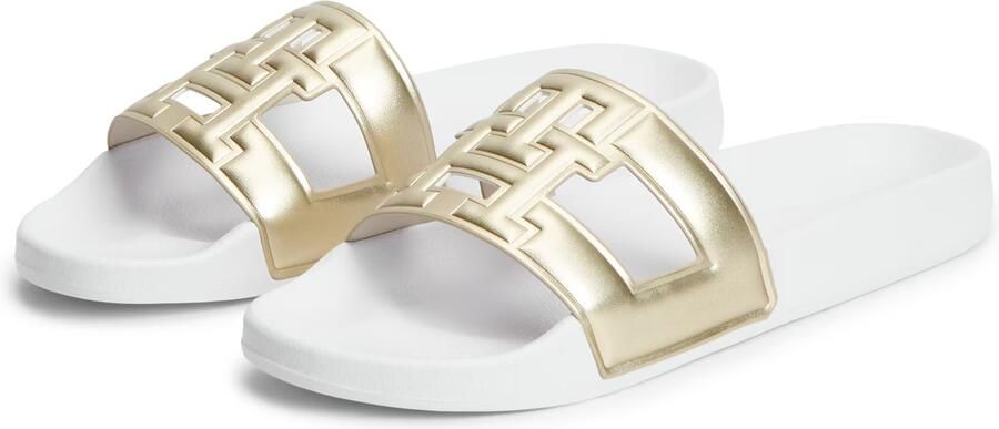 TOMMY HILFIGER Muiltjes 'TH Monogram Strap Pool' goud - Foto 3