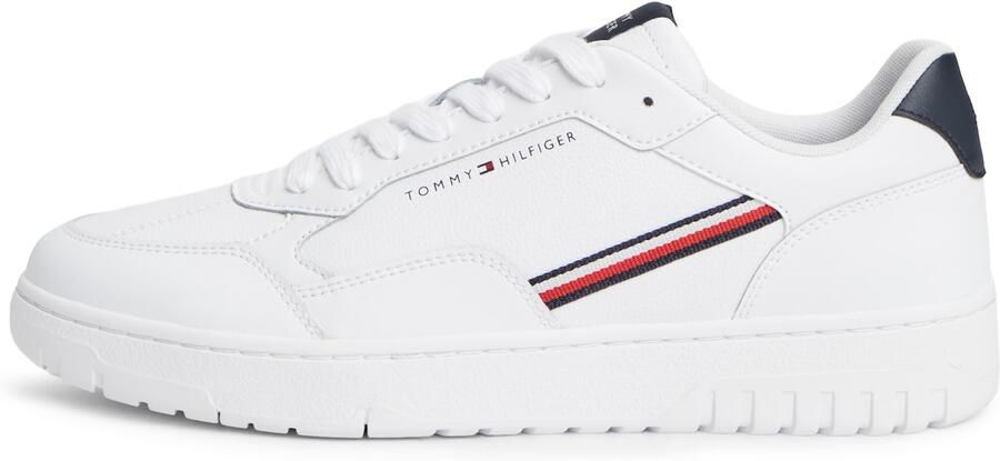 TOMMY HILFIGER Sneakers laag 'Basket Corporate' navy robijnrood wit
