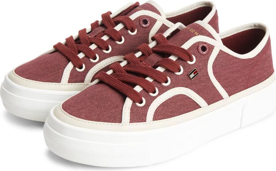 TOMMY HILFIGER Sneakers laag bordeaux wit - Foto 3