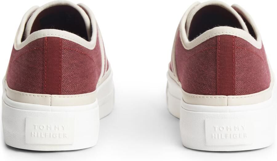 TOMMY HILFIGER Sneakers laag bordeaux wit - Foto 4