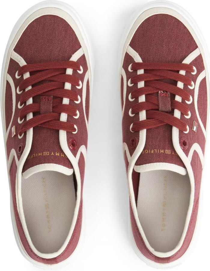 TOMMY HILFIGER Sneakers laag bordeaux wit - Foto 2