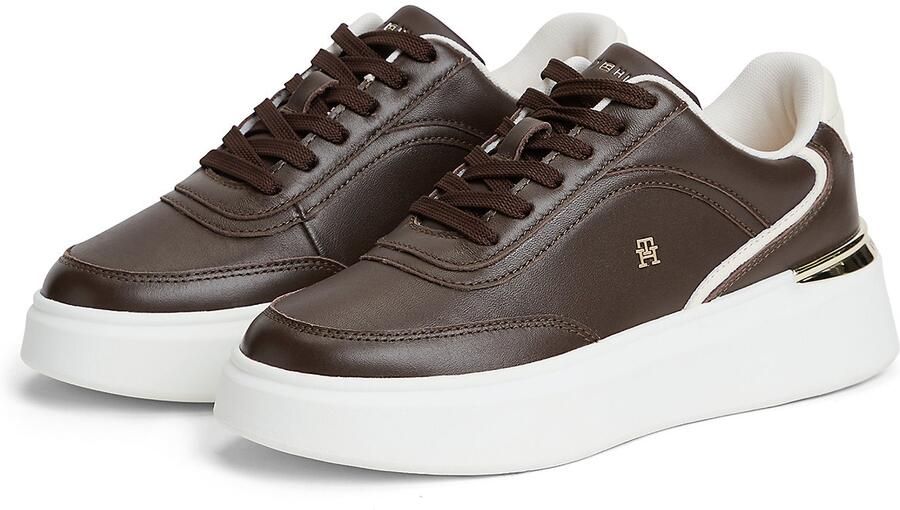 TOMMY HILFIGER Sneakers laag bruin goud wit - Foto 6
