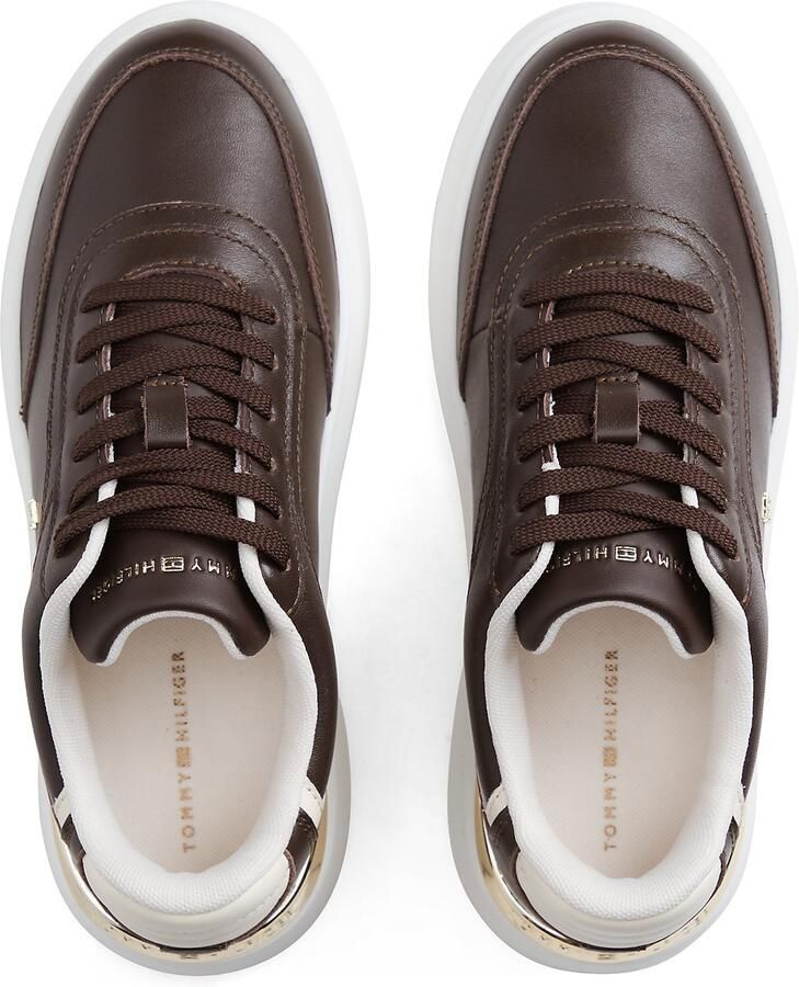TOMMY HILFIGER Sneakers laag bruin goud wit - Foto 3